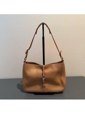Coach Vintage Y2K Tan Leather Hampton clip Shoulder Bag style 7751 (2003)